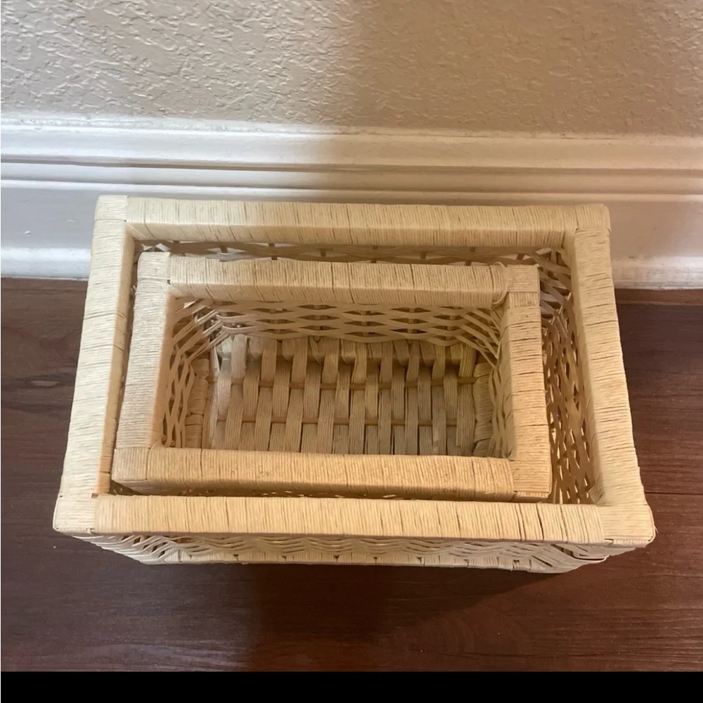 Pier One imports nesting baskets Set of 2 - cream